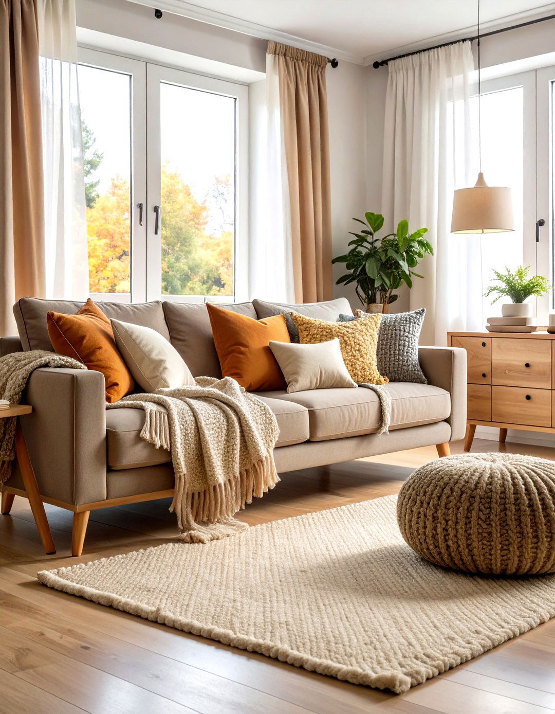 Contemporary Neutral Brown Living Room - 24 Dark Brown Couch Living Room Ideas
