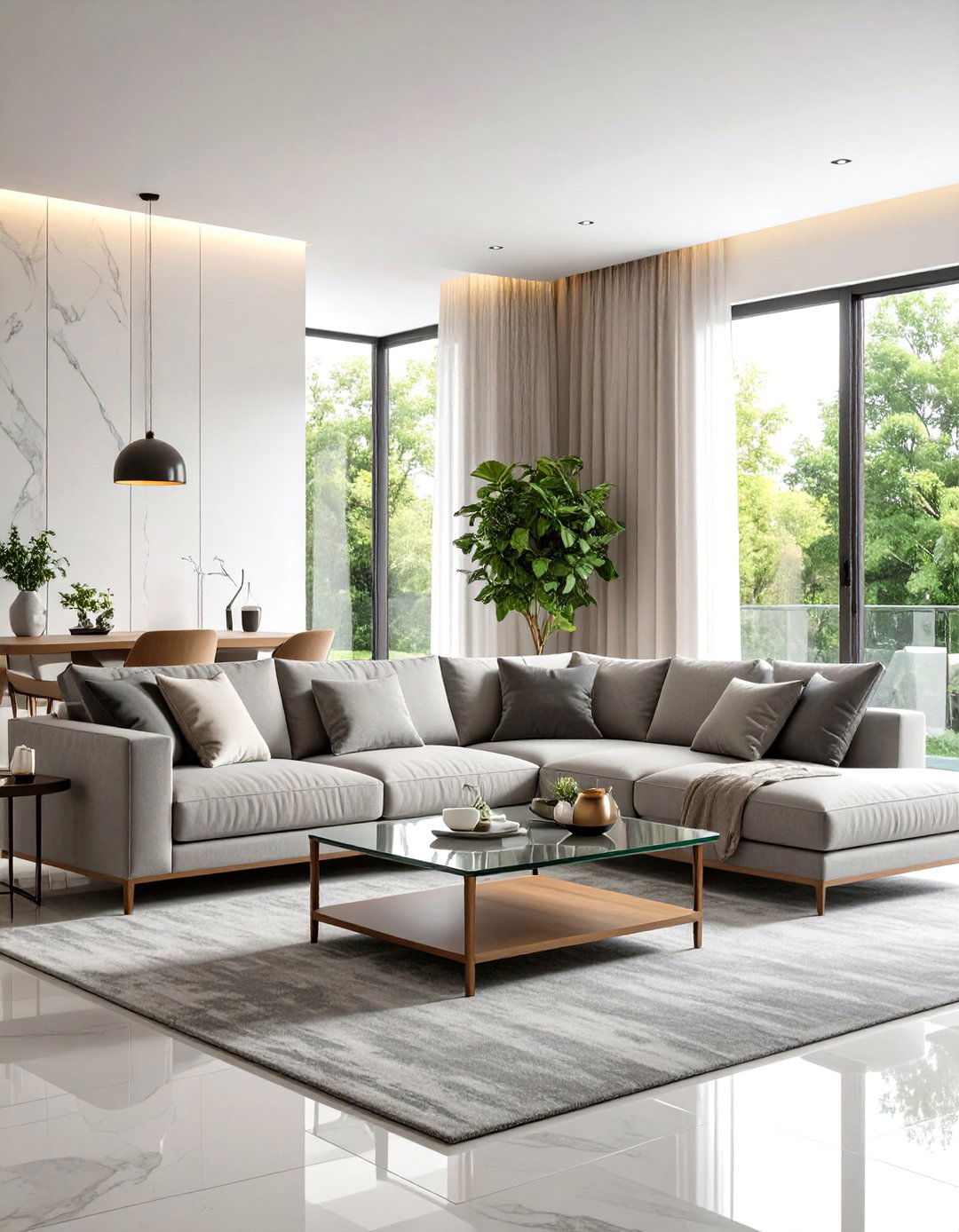 Contemporary Neutral Living Room - 24 Condo Living Room Ideas