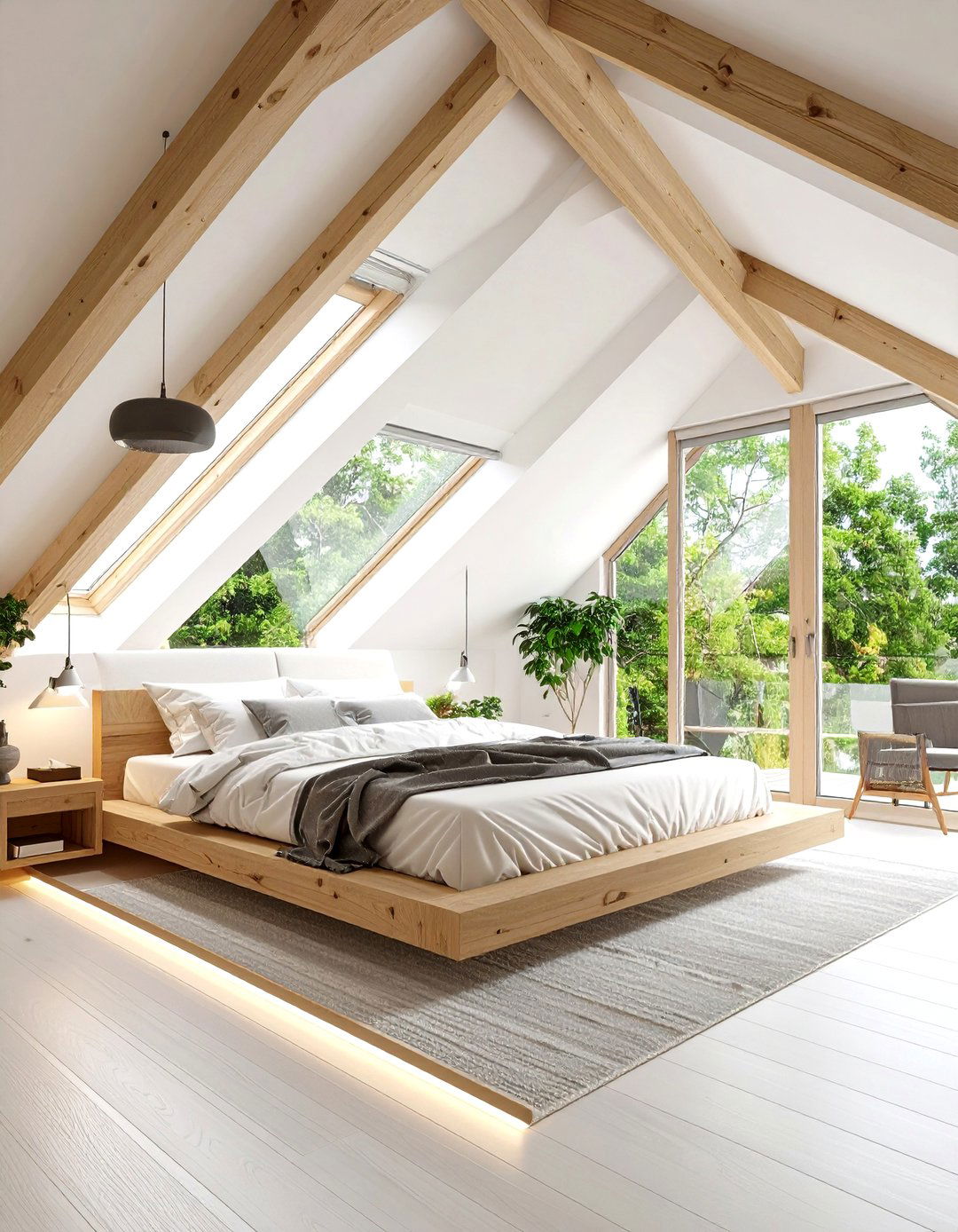 Contemporary Platform Attic Bedroom - 24 Attic Bedroom Ideas