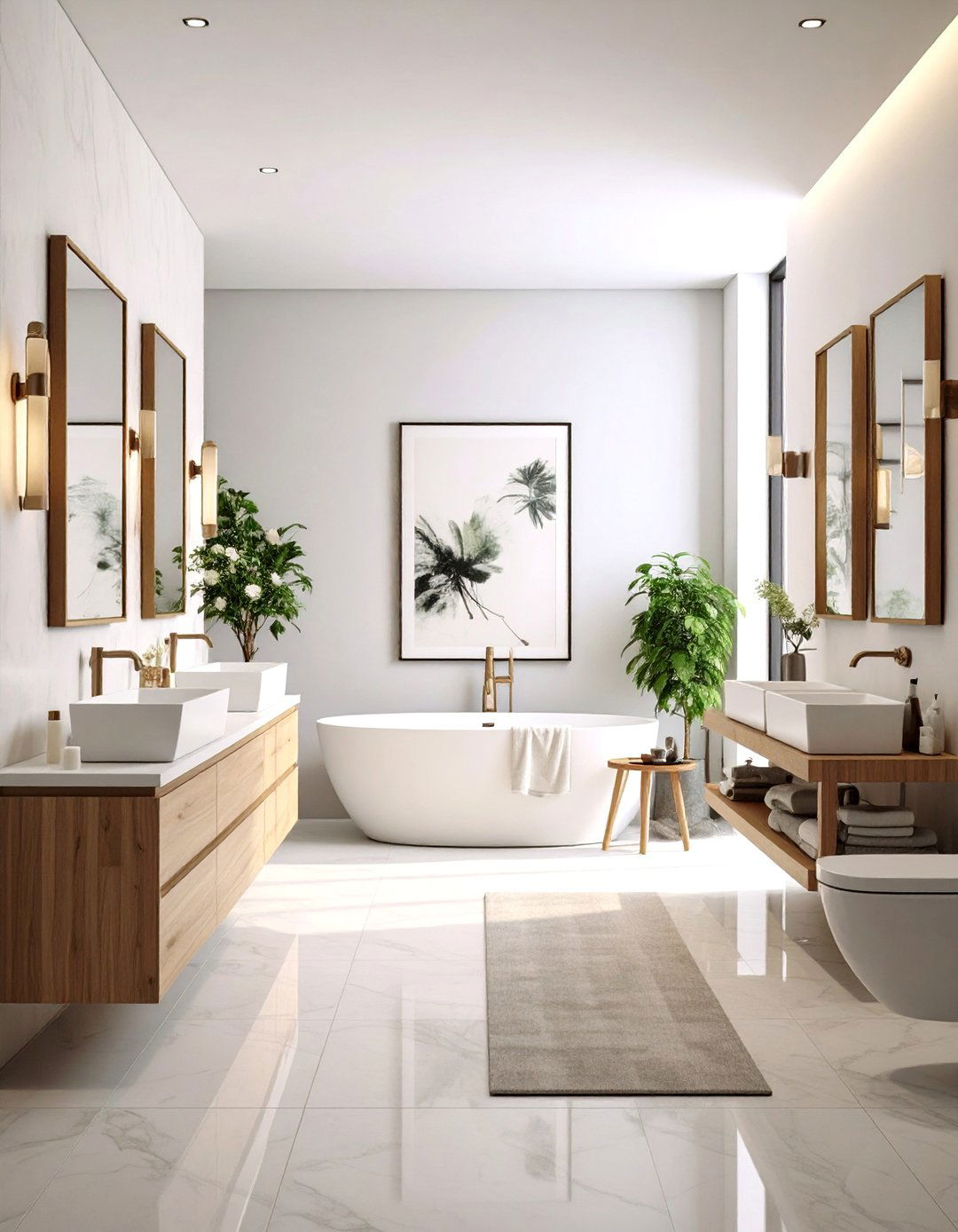 Contemporary Portrait Art Collection - 24 Bathroom Art Ideas