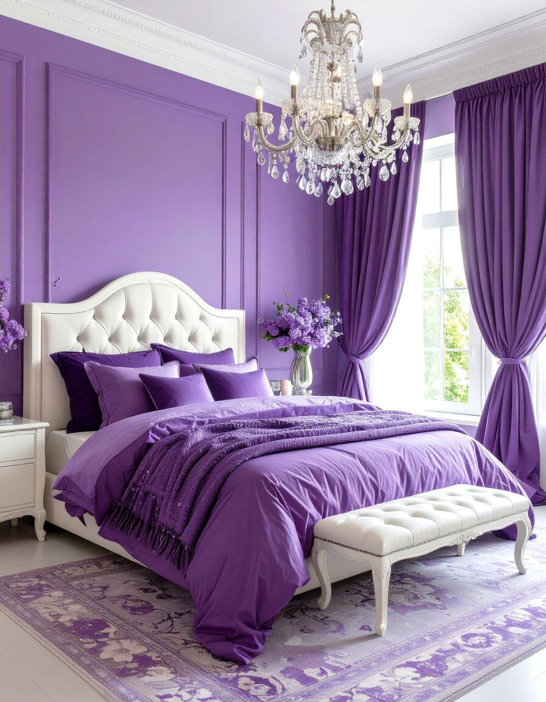 Contemporary Purple Sanctuary - 24 Bedroom Decor Ideas