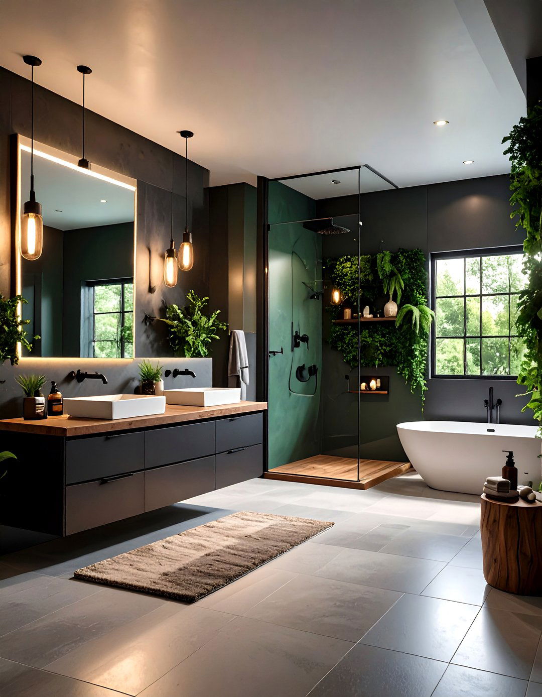 Contemporary Sleek Basement Bathroom - 24 Basement Bathroom Ideas