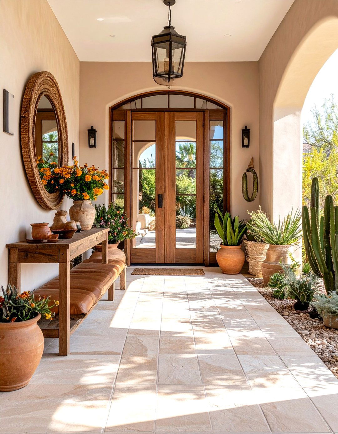 Contemporary Southwestern Entryway - 24 Southwestern Decor Ideas