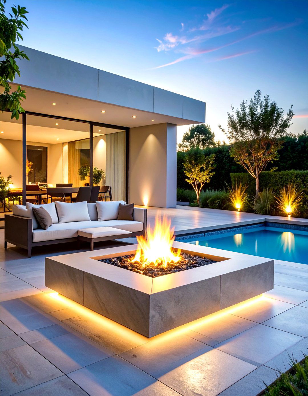 Contemporary Square Fire Pit Style - 24 Square Fire Pit Ideas