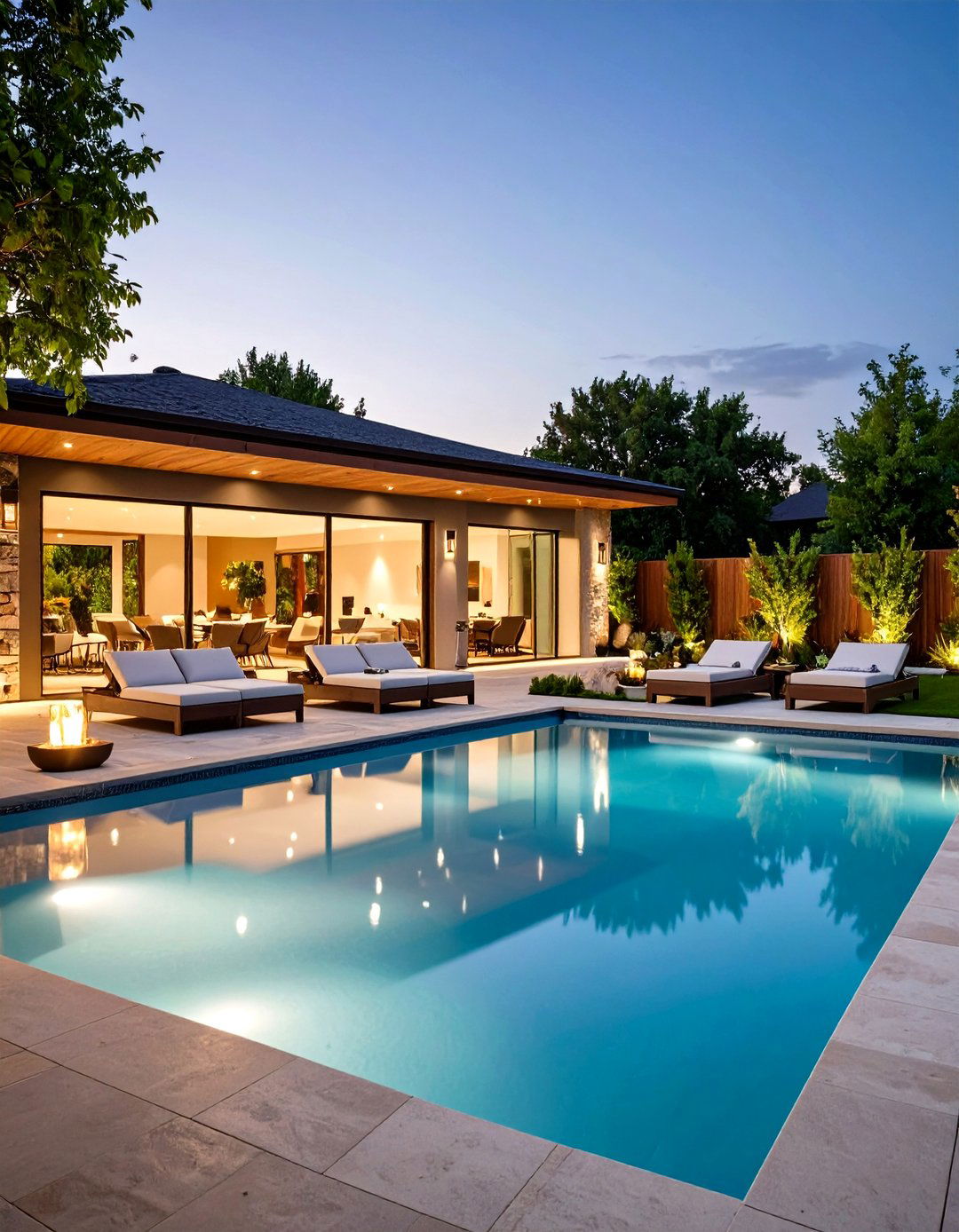 Contemporary Swimming Pool Spa Combination - 24 Modern Backyard Ideas