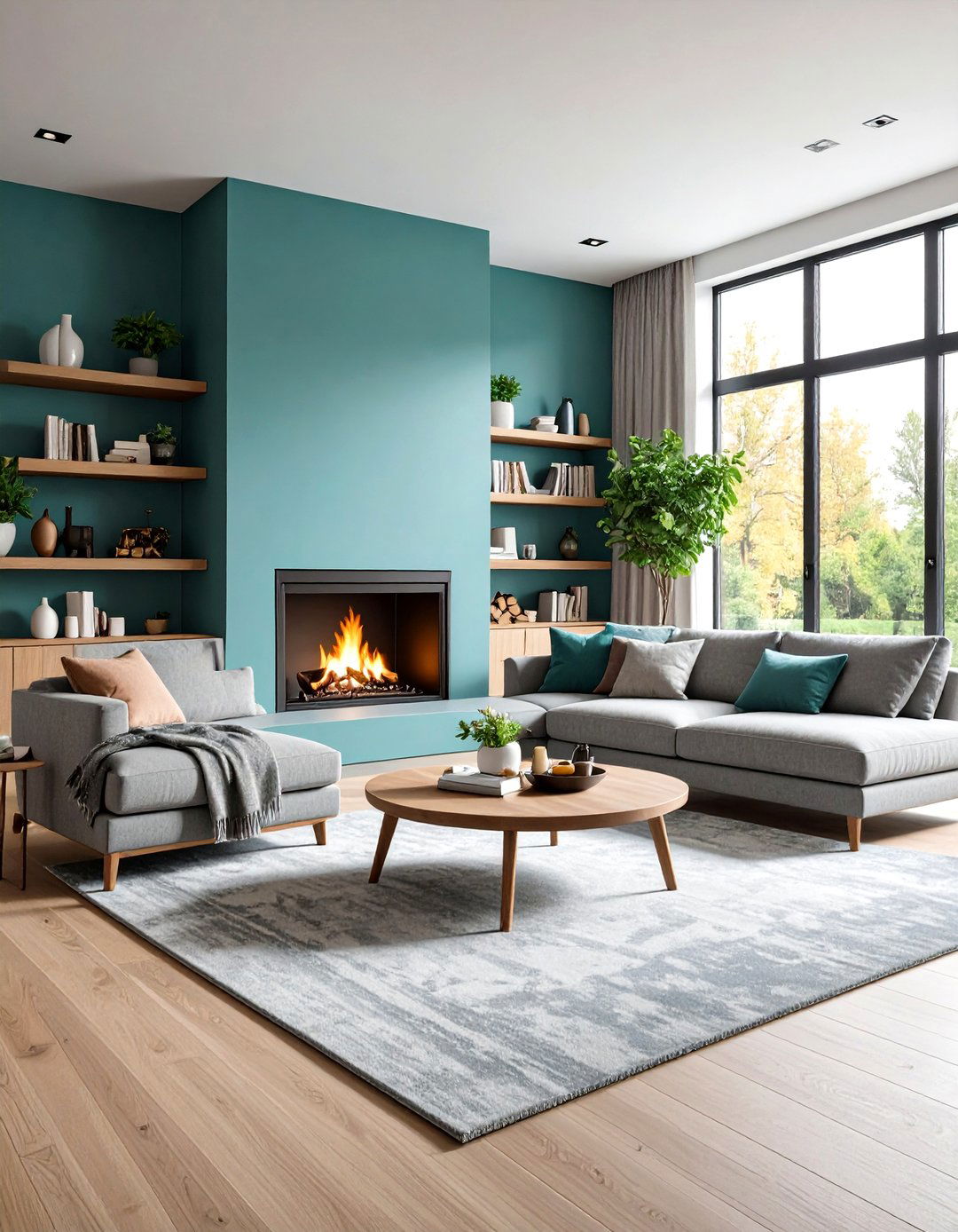24 Teal and Grey Living Room Ideas for Calm Spaces
