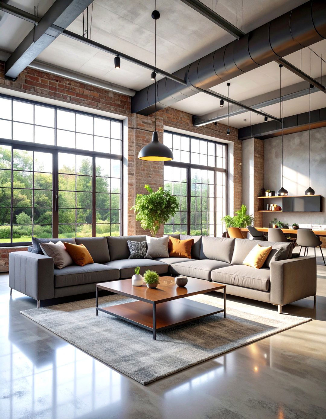 Contemporary Urban Loft Living Room - 24 Men's Living Room Ideas