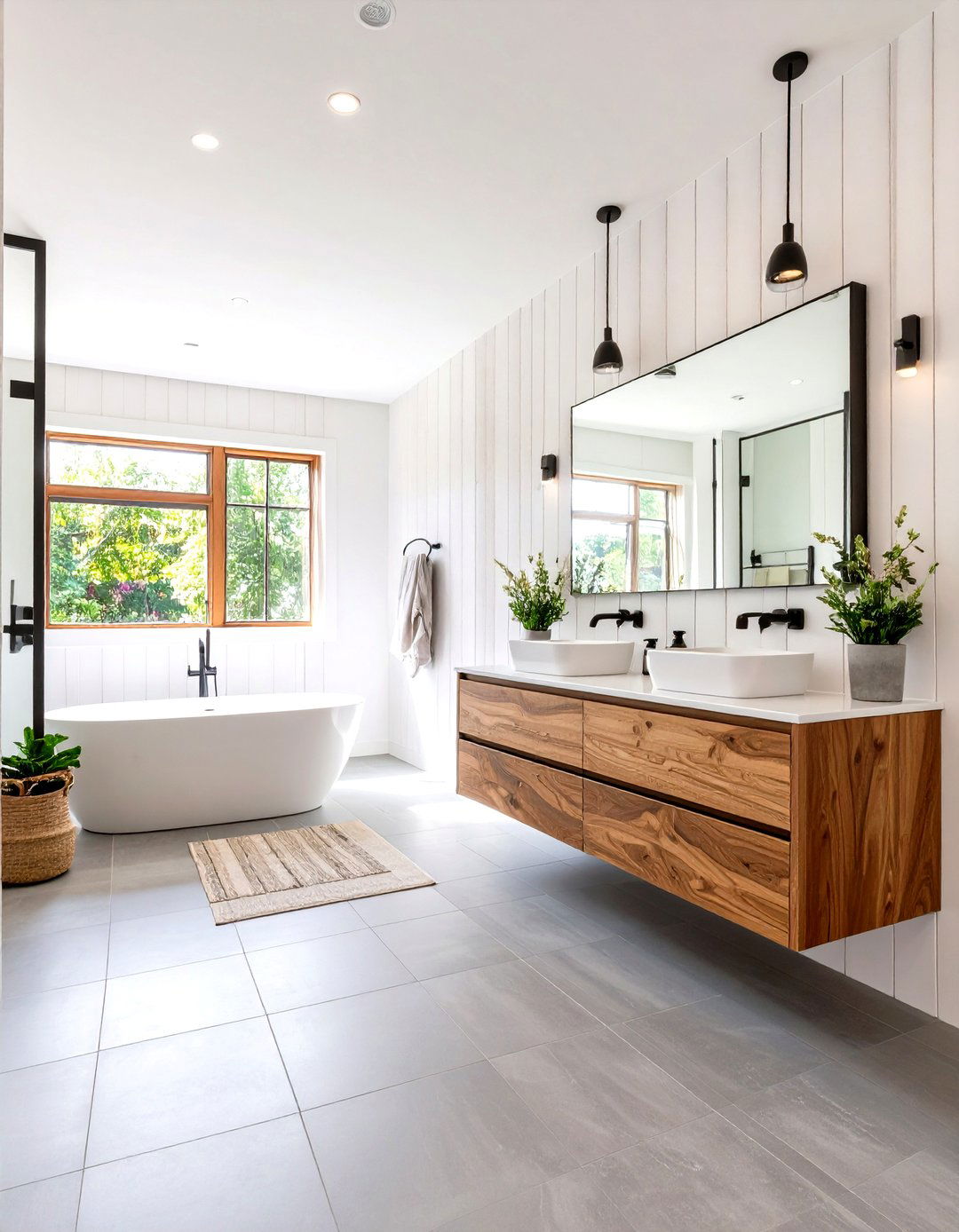 Contemporary Vertical Shiplap Bathroom Innovation - 24 shiplap bathroom ideas