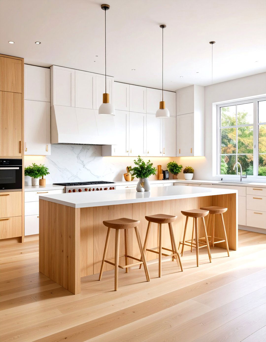 Contemporary White Oak Handleless Designs - 24 Kitchens With White Oak Cabinets