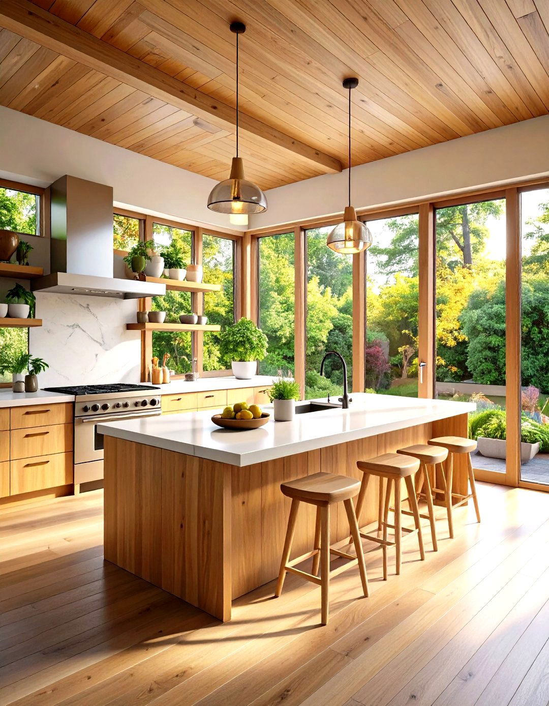 Contemporary Zen Kitchen Sunroom - 24 Sunroom Kitchen Ideas