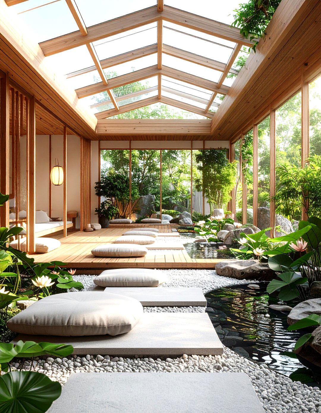 Contemporary Zen Meditation Greenhouse - 24 Greenhouse Room Ideas