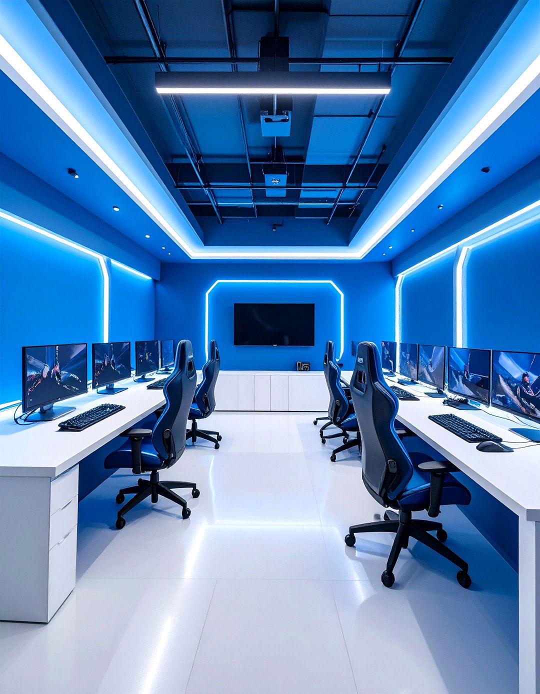 Cool Blue Focus Enhancement - 24 Game Room Paint Ideas