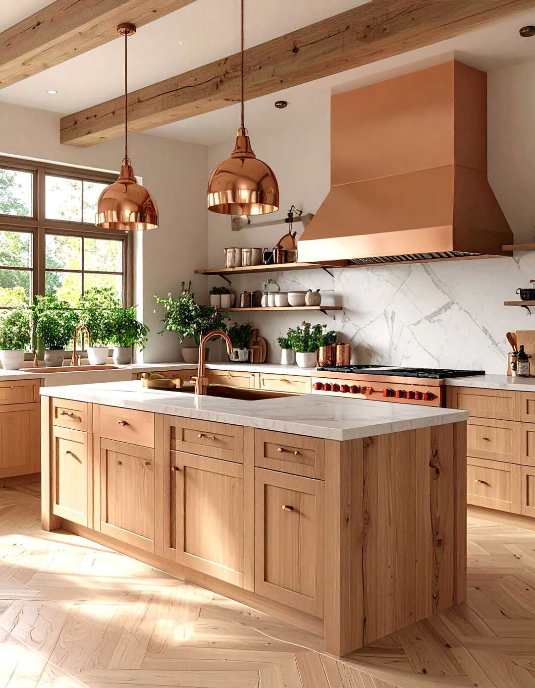 Copper Accent Warmth Kitchen - 24 Cabin Kitchen Ideas