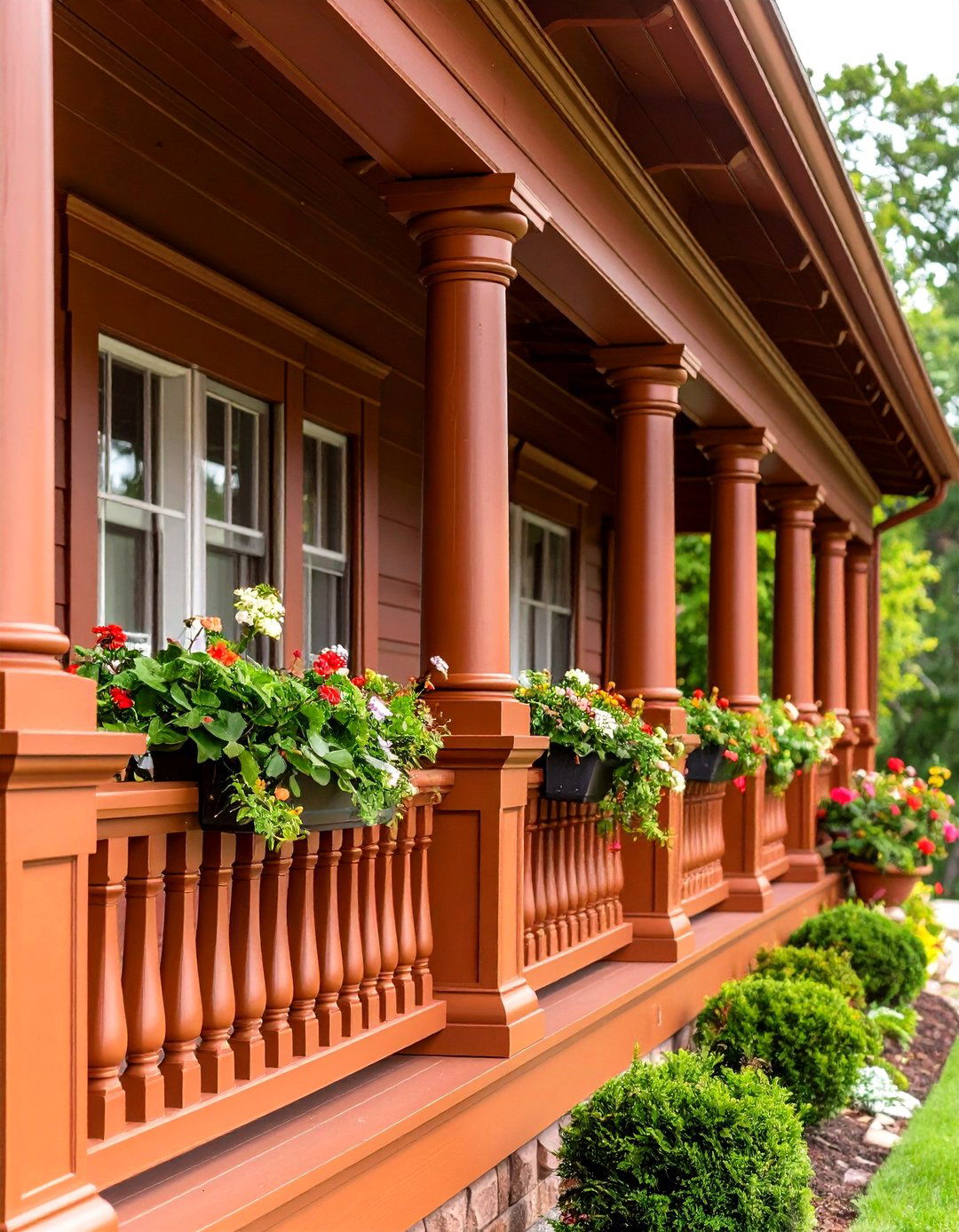 Copper Brown Trim - 24 Porch Paint Colors