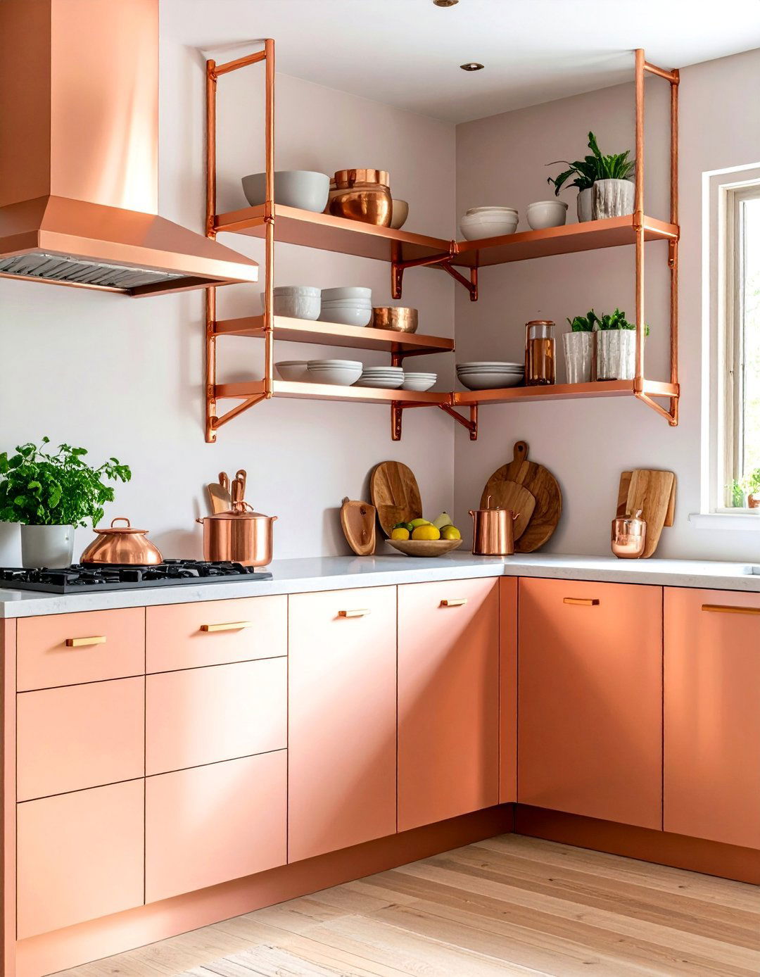 Copper Corner Accents and Details - 24 black and copper kitchen ideas