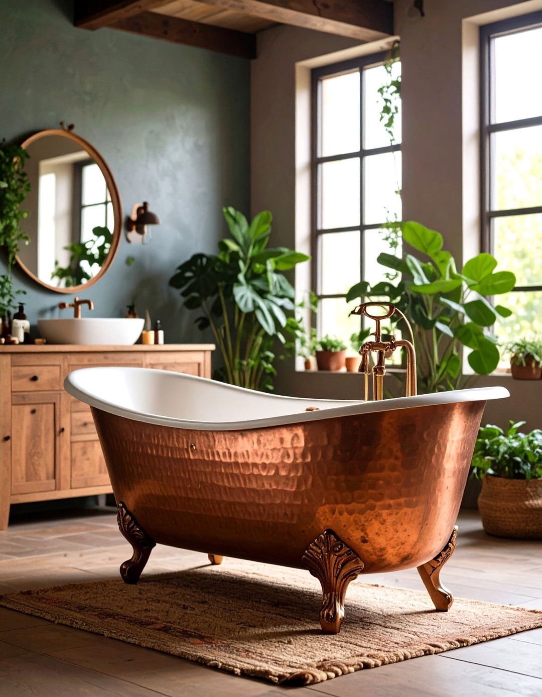 Copper Metal Vintage Bathtub - 24 Bathtub Ideas