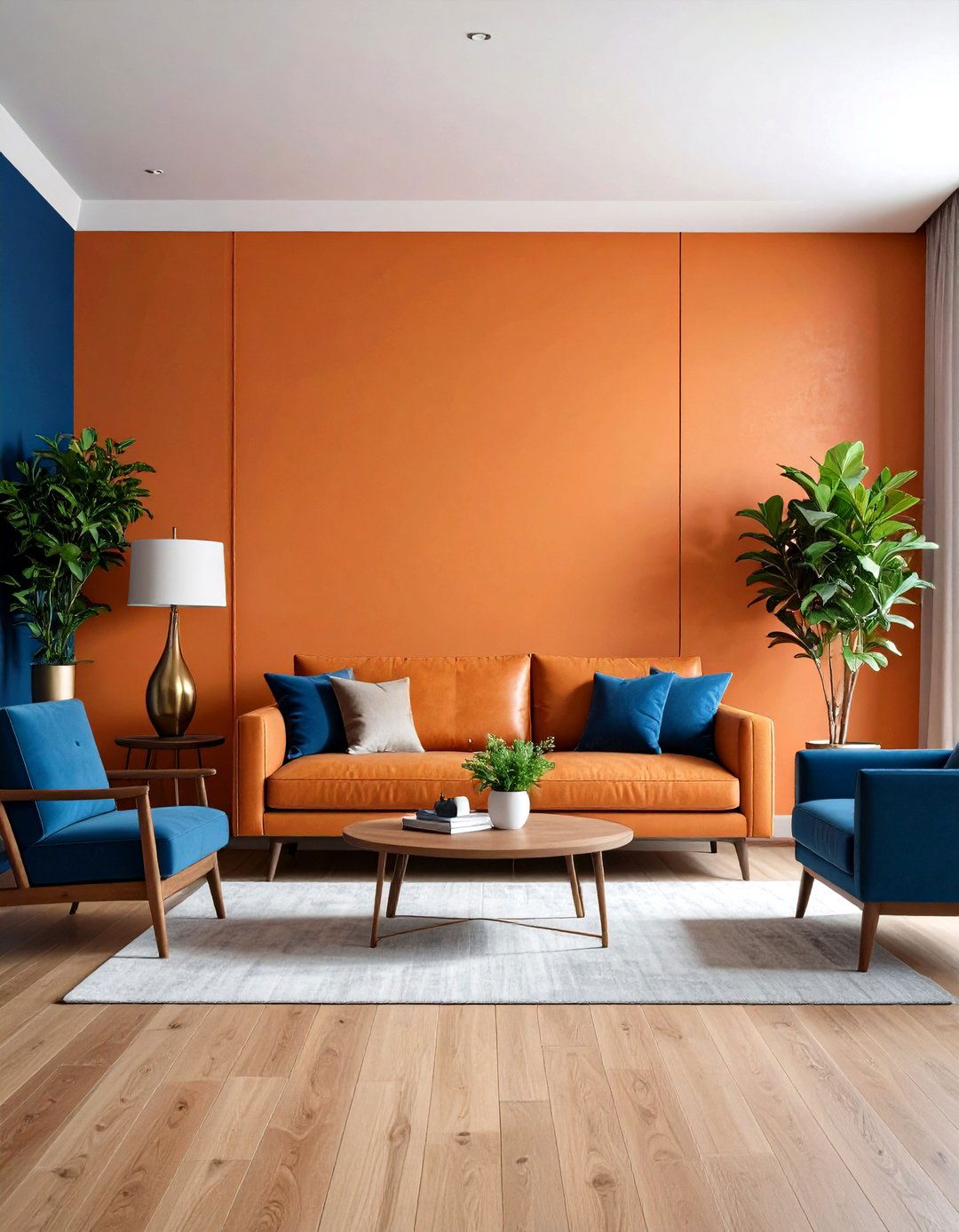 Copper Orange Statement Walls - 24 Mexican Interior Paint Colors