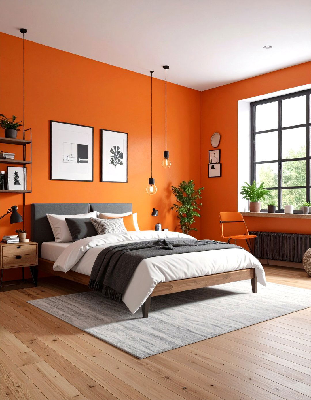 Copper Orange Warm Industrial - 24 Boys Room Paint Ideas