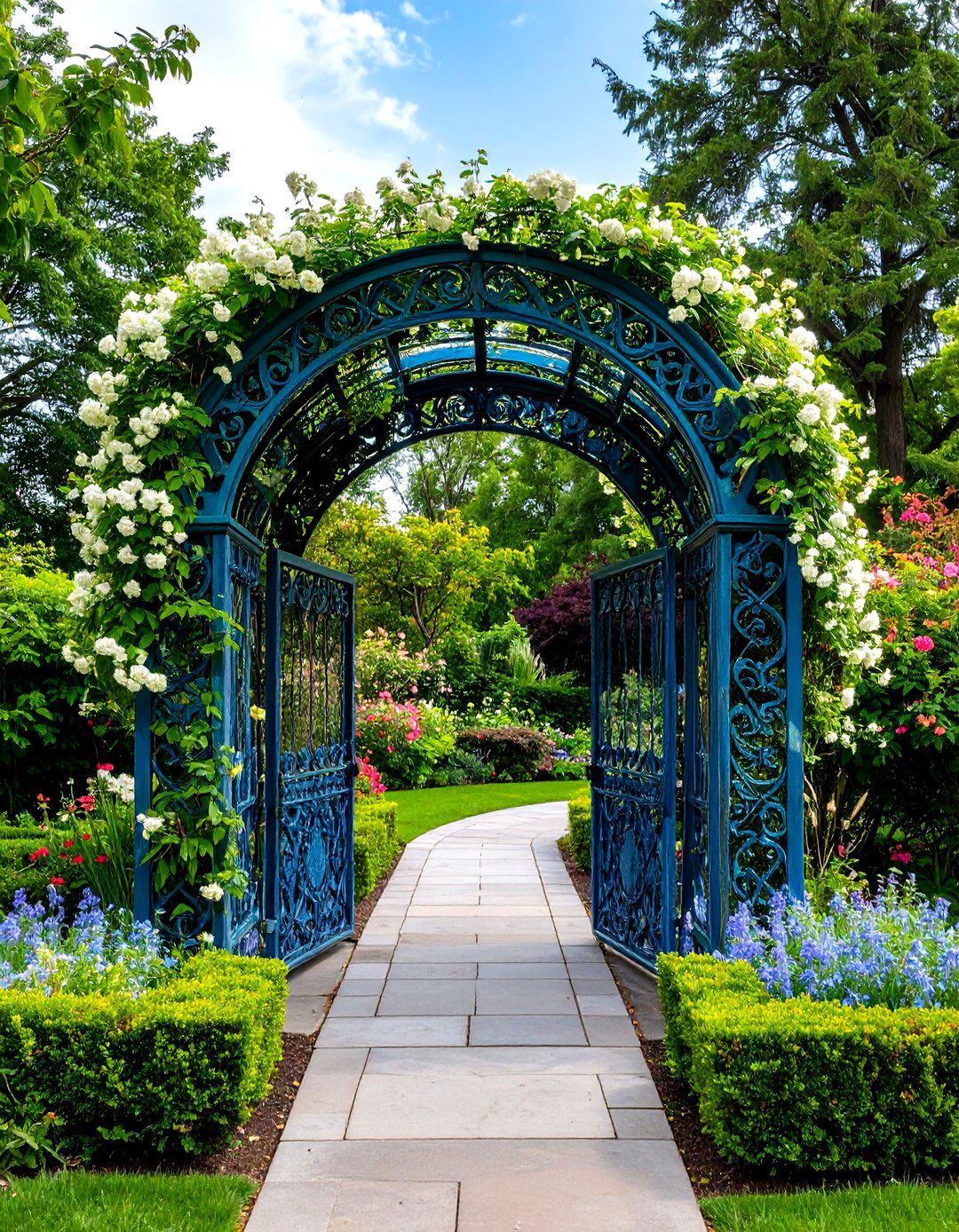 Copper Patina Garden Arch - 24 Garden Arch Ideas