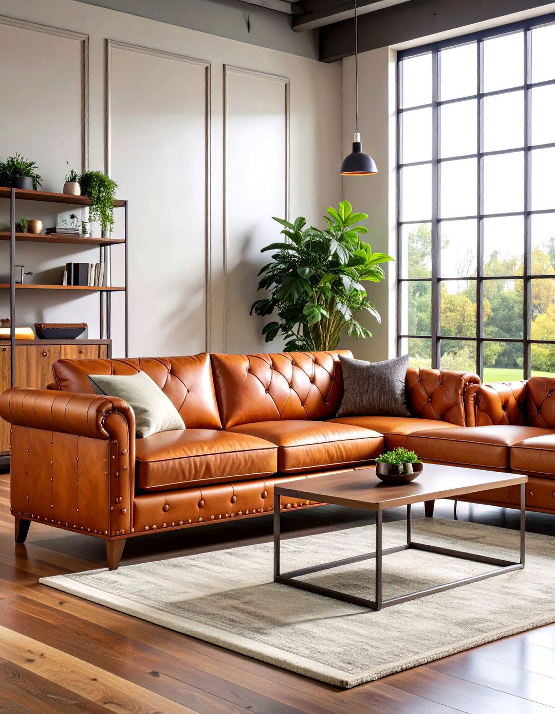 Copper Riveted Furniture Accents - 24 Steampunk Living Room Ideas