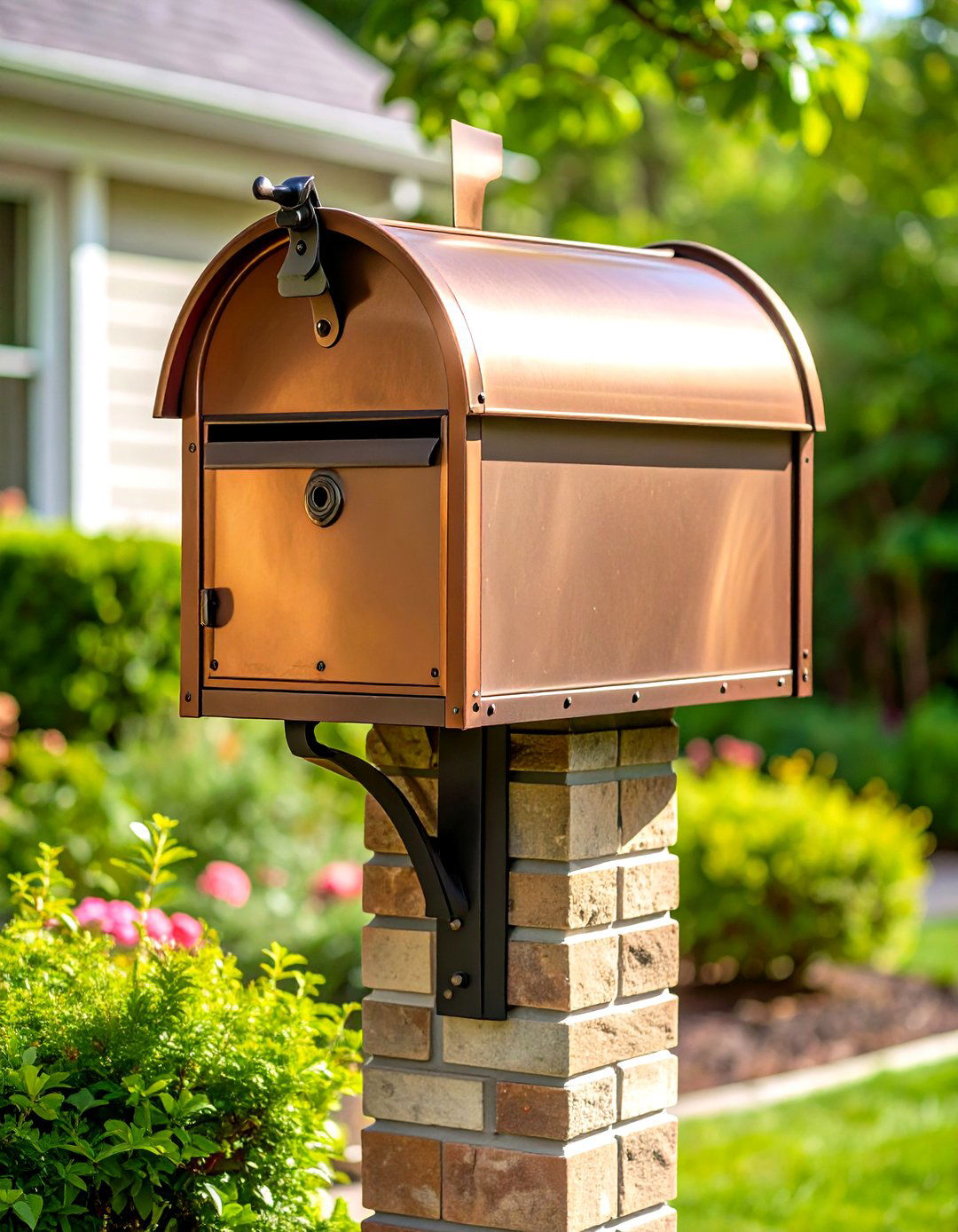 Copper Roof Brick Mailbox - 24 Brick Mailbox Ideas