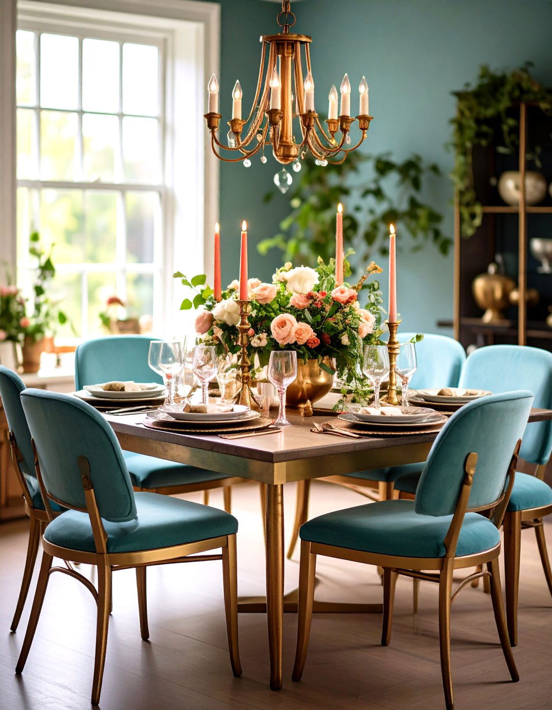 Copper and Brass Accent Elements - 24 cottage dining room ideas