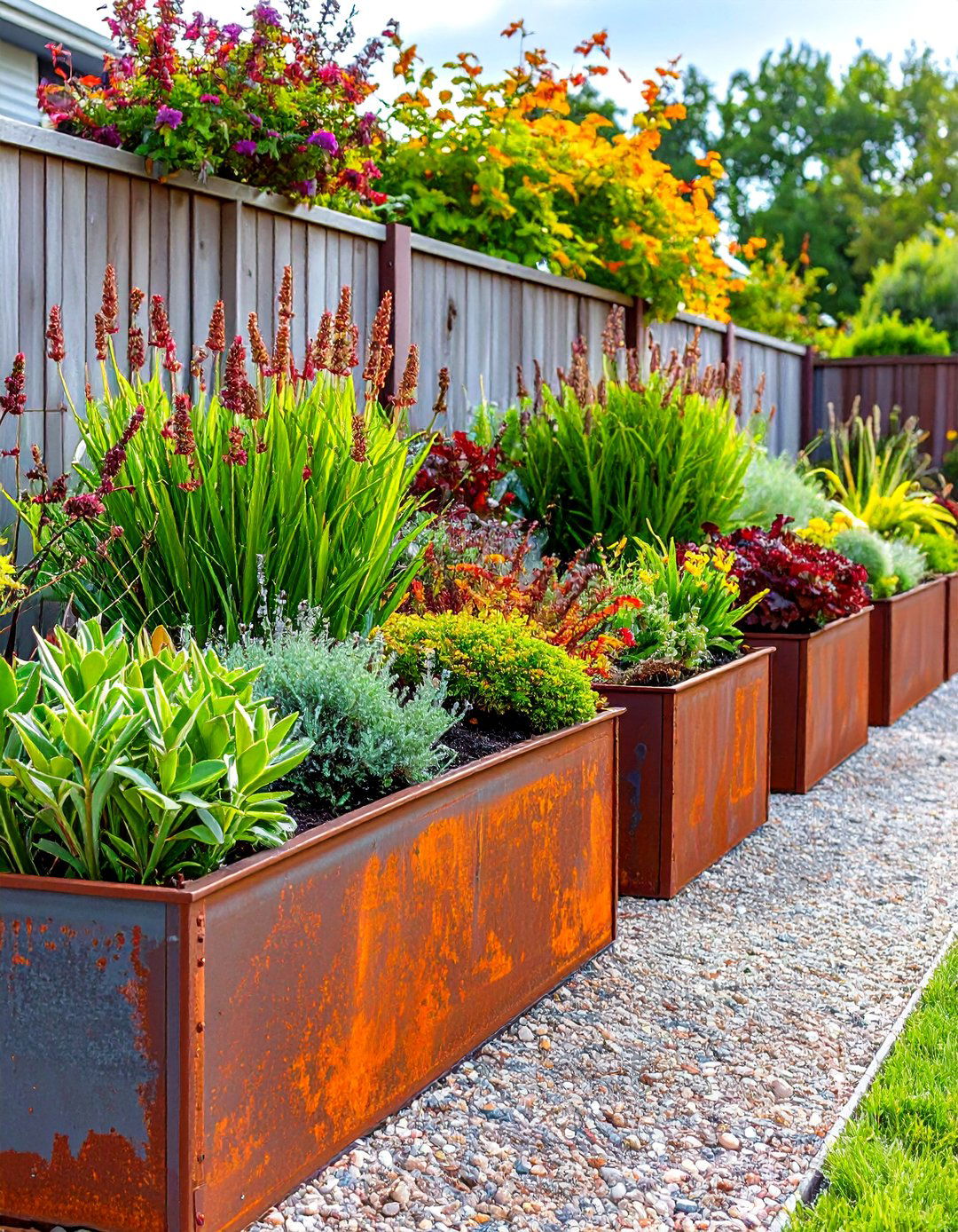 Cor Ten Planter Garden Edging - 24 Modern Garden Edging Ideas