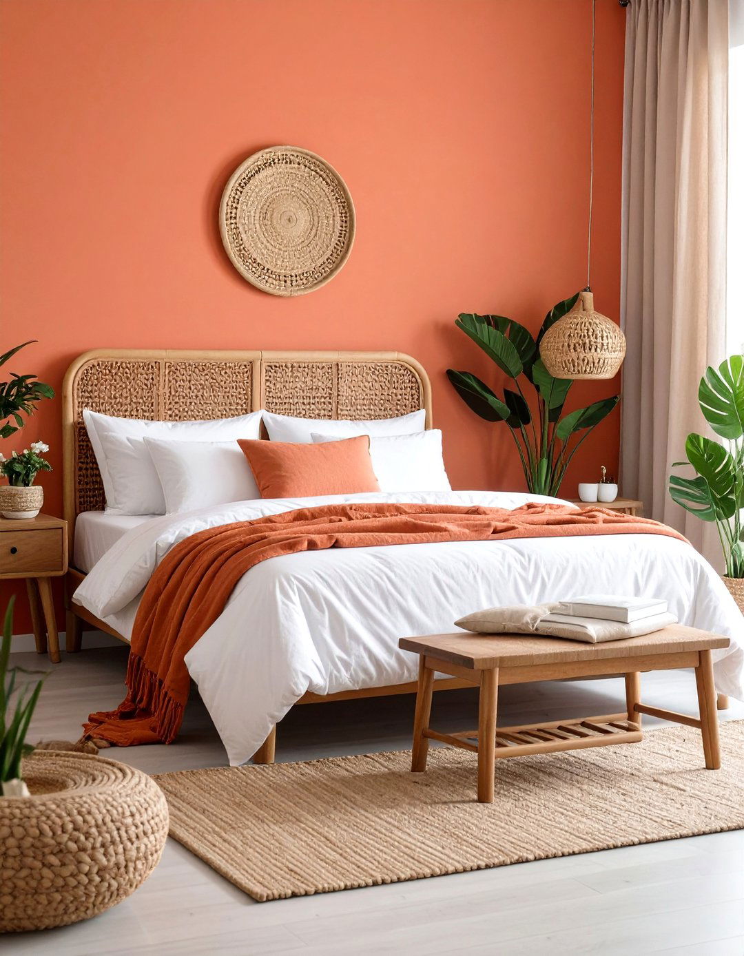 Coral Bedroom Playfulness - 24 Accent Wall Colors