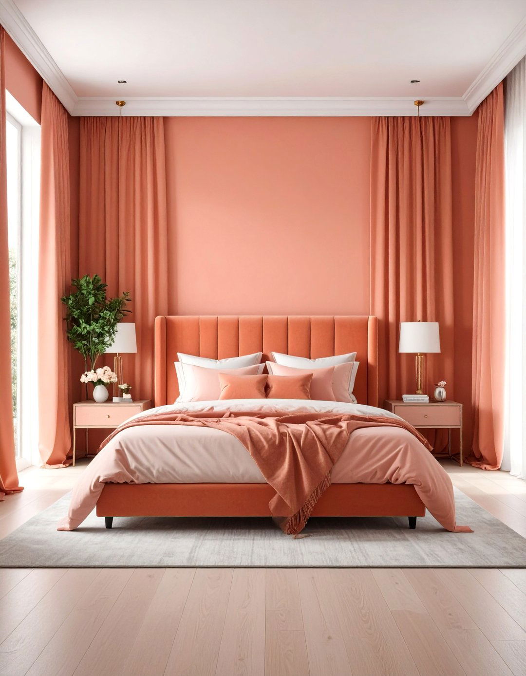 Coral Master Suite Bedroom - 24 Coral Bedroom Ideas