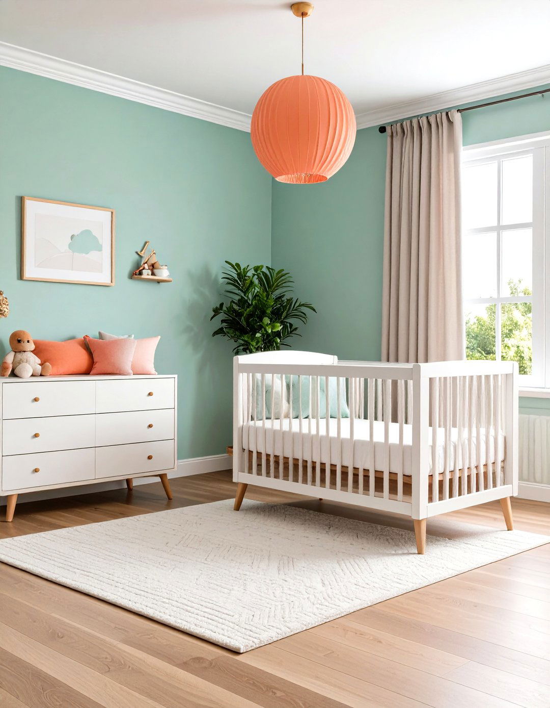 Coral Mint Fresh Energy - 24 Nursery Color Ideas