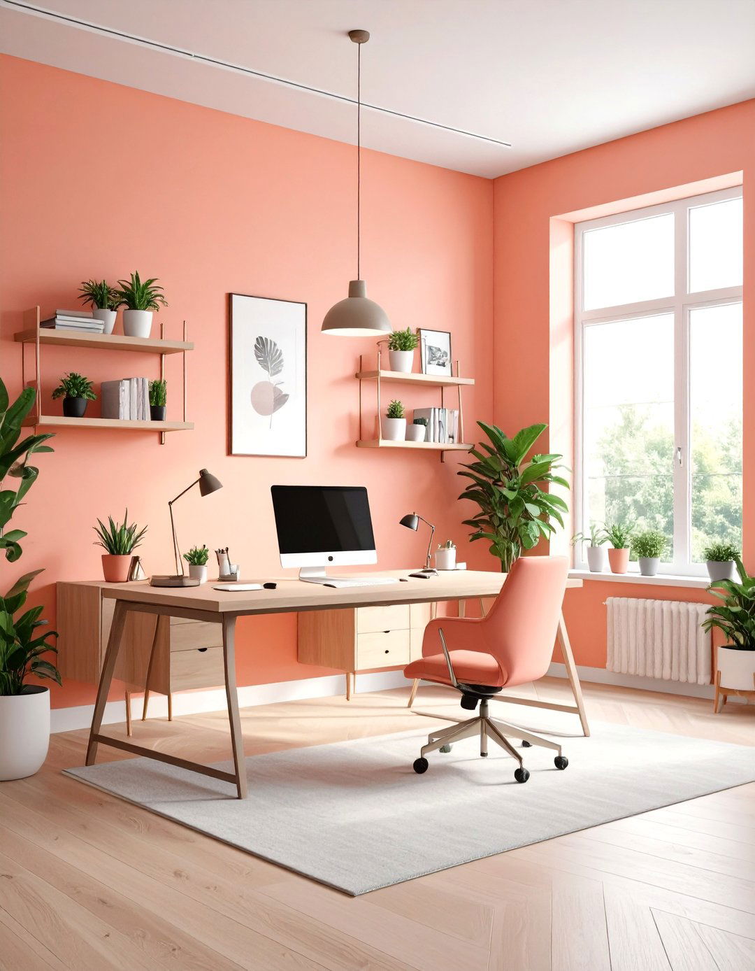 Coral Pink Creative Confidence - 24 Home Office Paint Colors