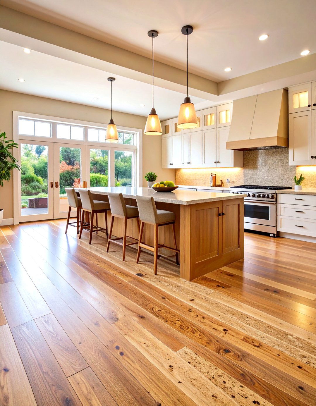 Cork Flooring Natural Texture Foundation - 24 Mid-century Modern Kitchen Ideas