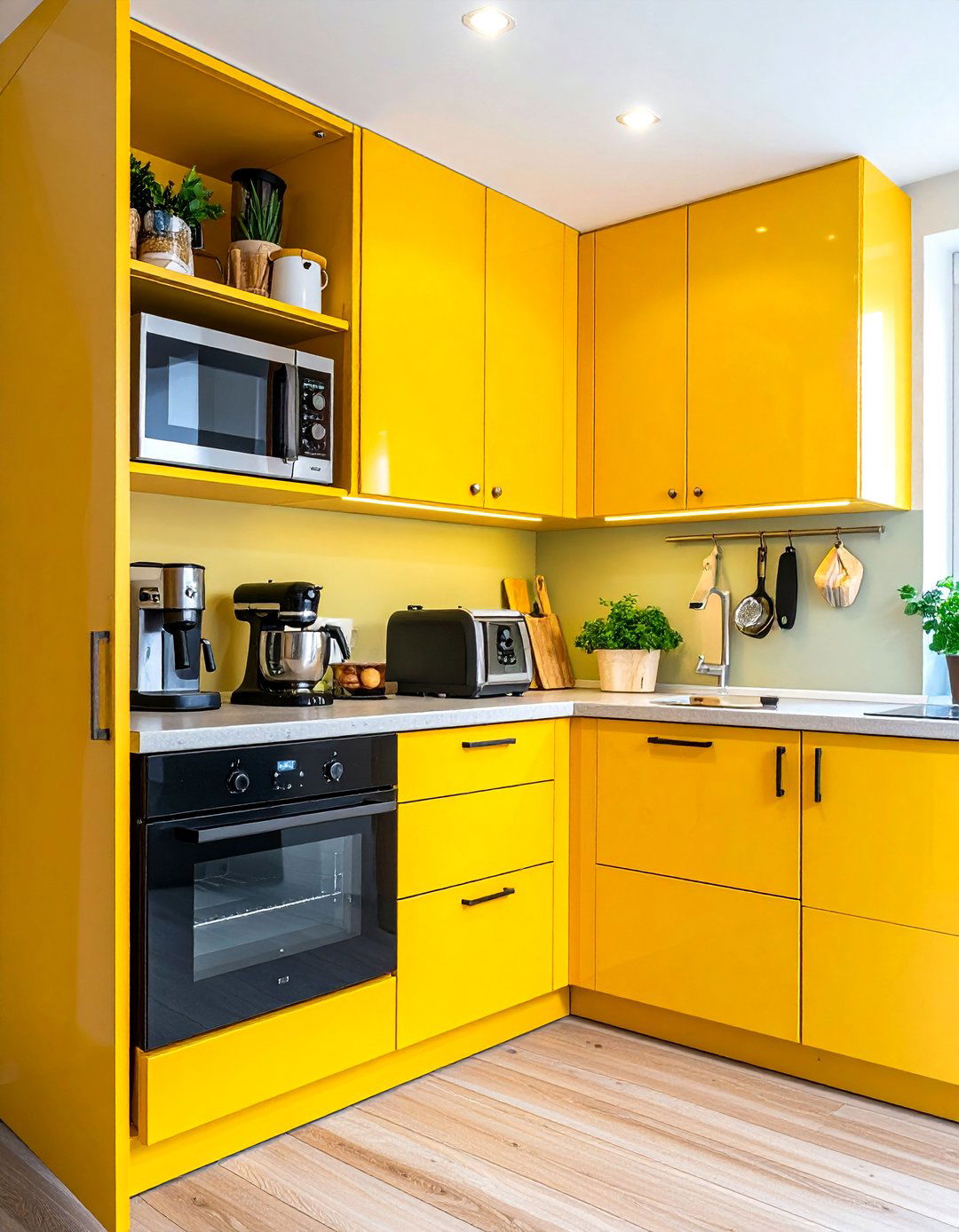Corner Appliance Garage - 24 Corner Cabinet Ideas