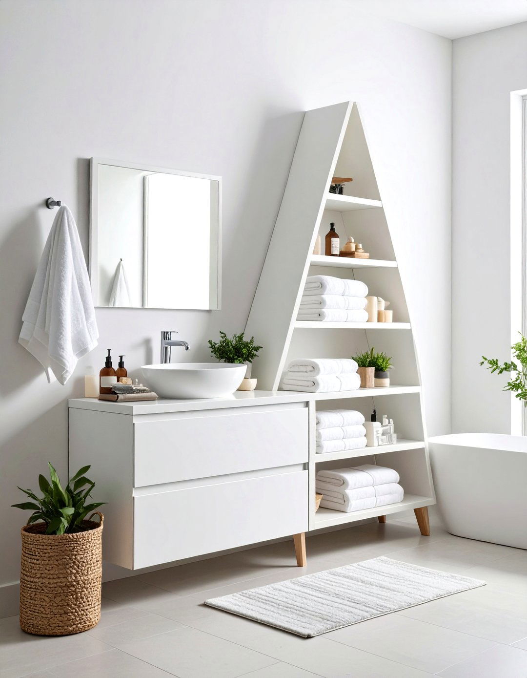 Corner Bathroom Shelf Units - 24 Bathroom Shelf Ideas