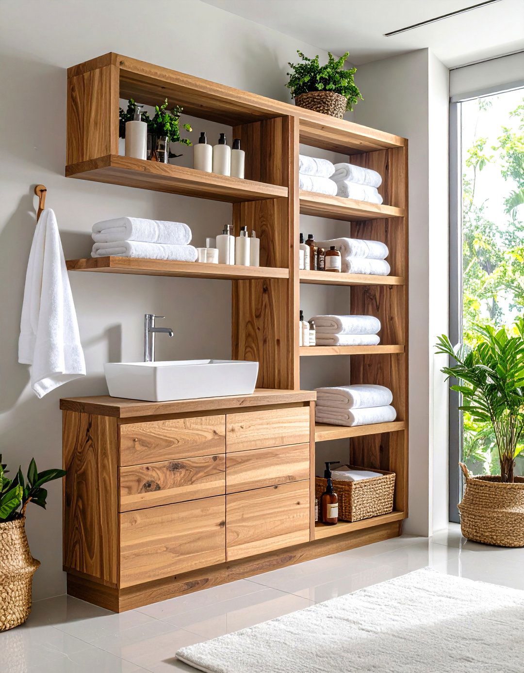 Corner Bathroom Spa Shelving - 24 Corner Shelf Ideas