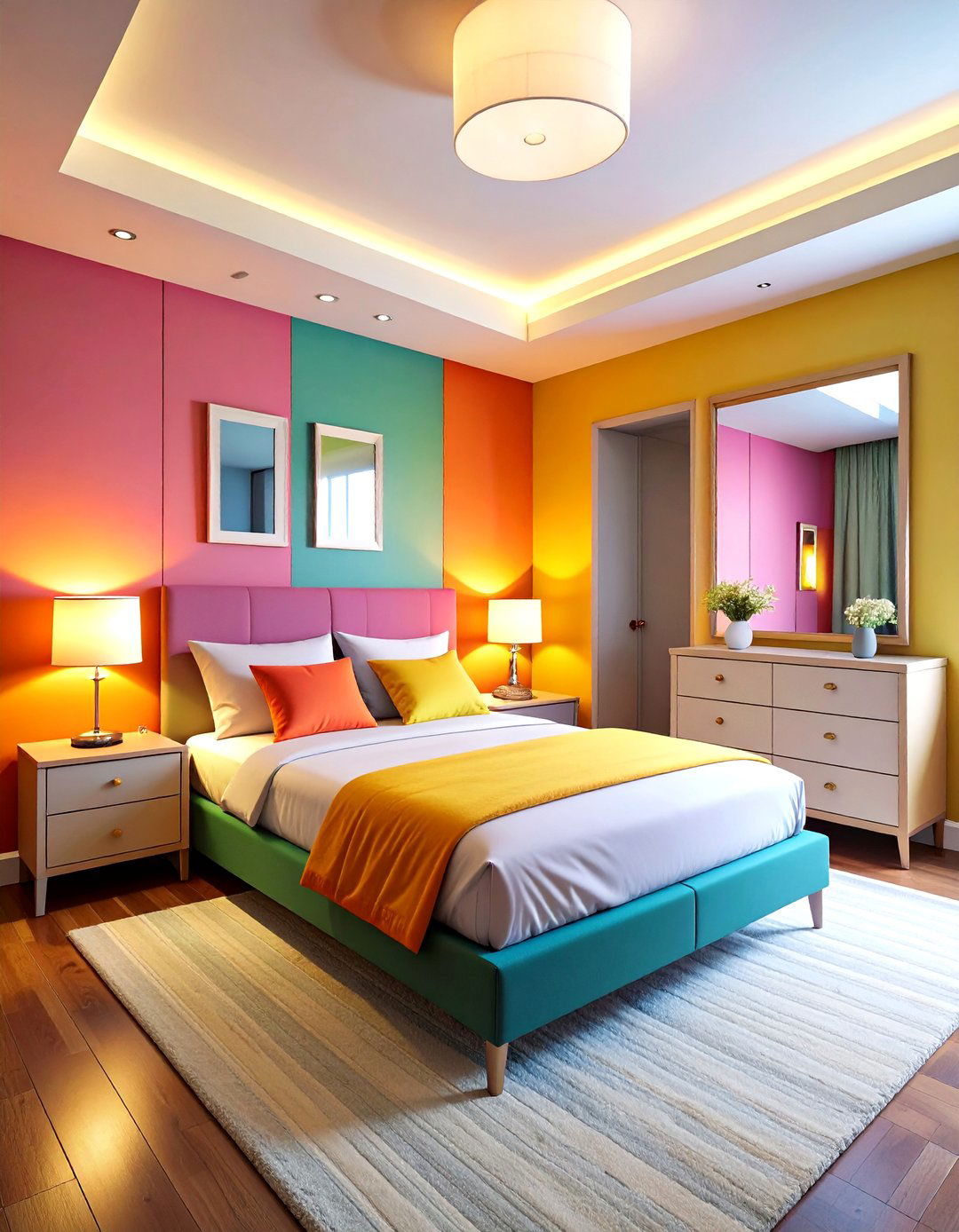Corner Bed Small Space Design - 24 Bedroom Layout Ideas
