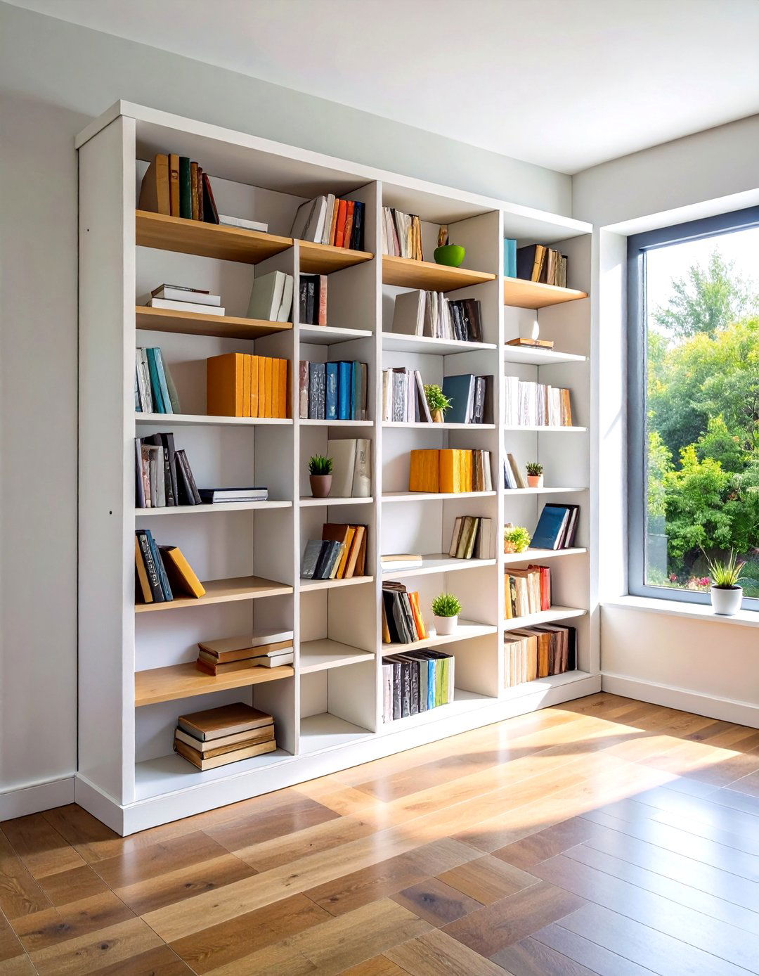 Corner Bookshelf with Adjustable Shelving - 24 Corner Bookshelf Ideas