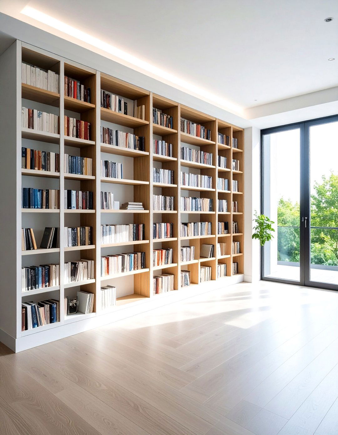 Corner Bookshelf with Glass Door Cabinets - 24 Corner Bookshelf Ideas