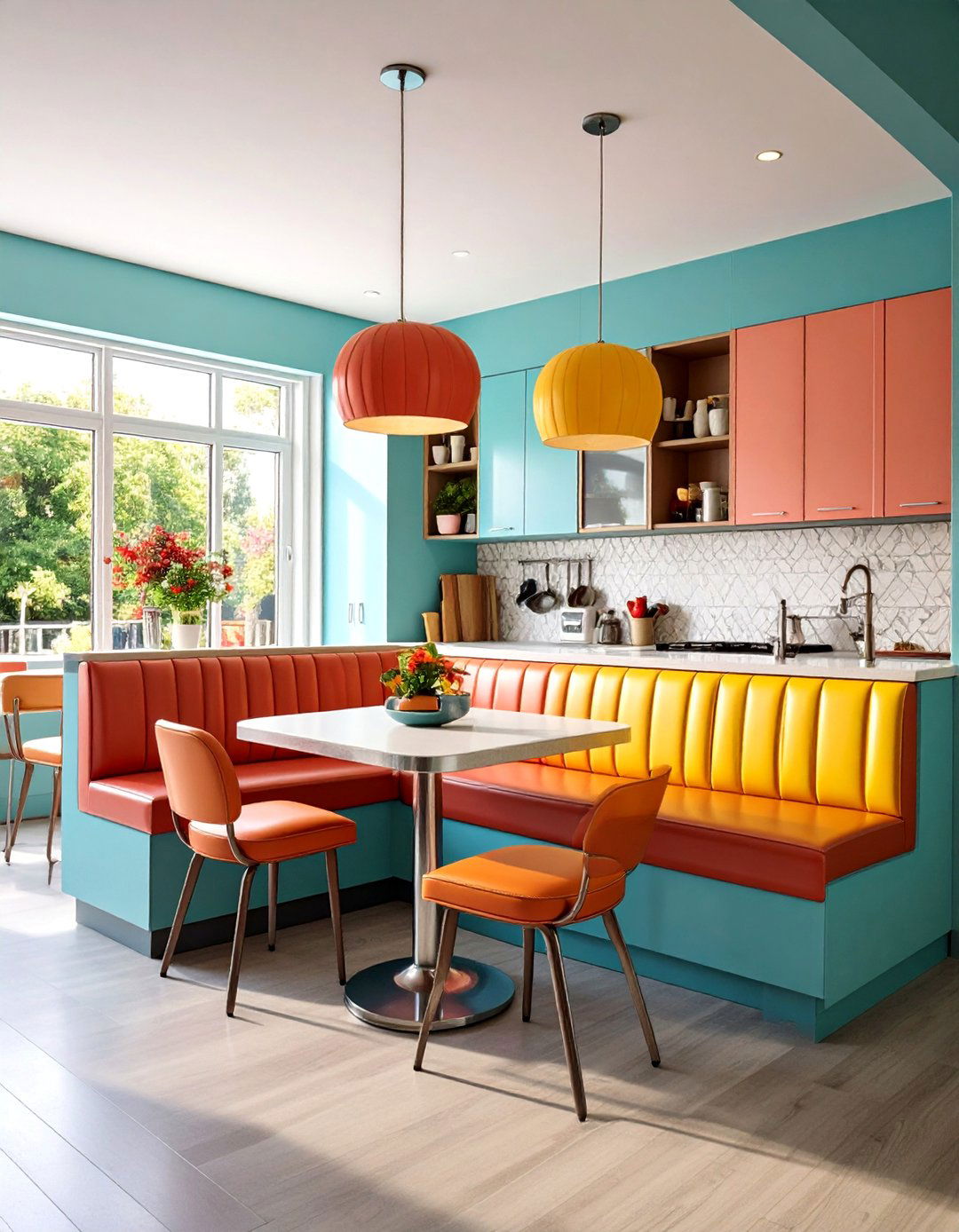 Corner Booth Kitchen - 24 1950s Kitchen Ideas