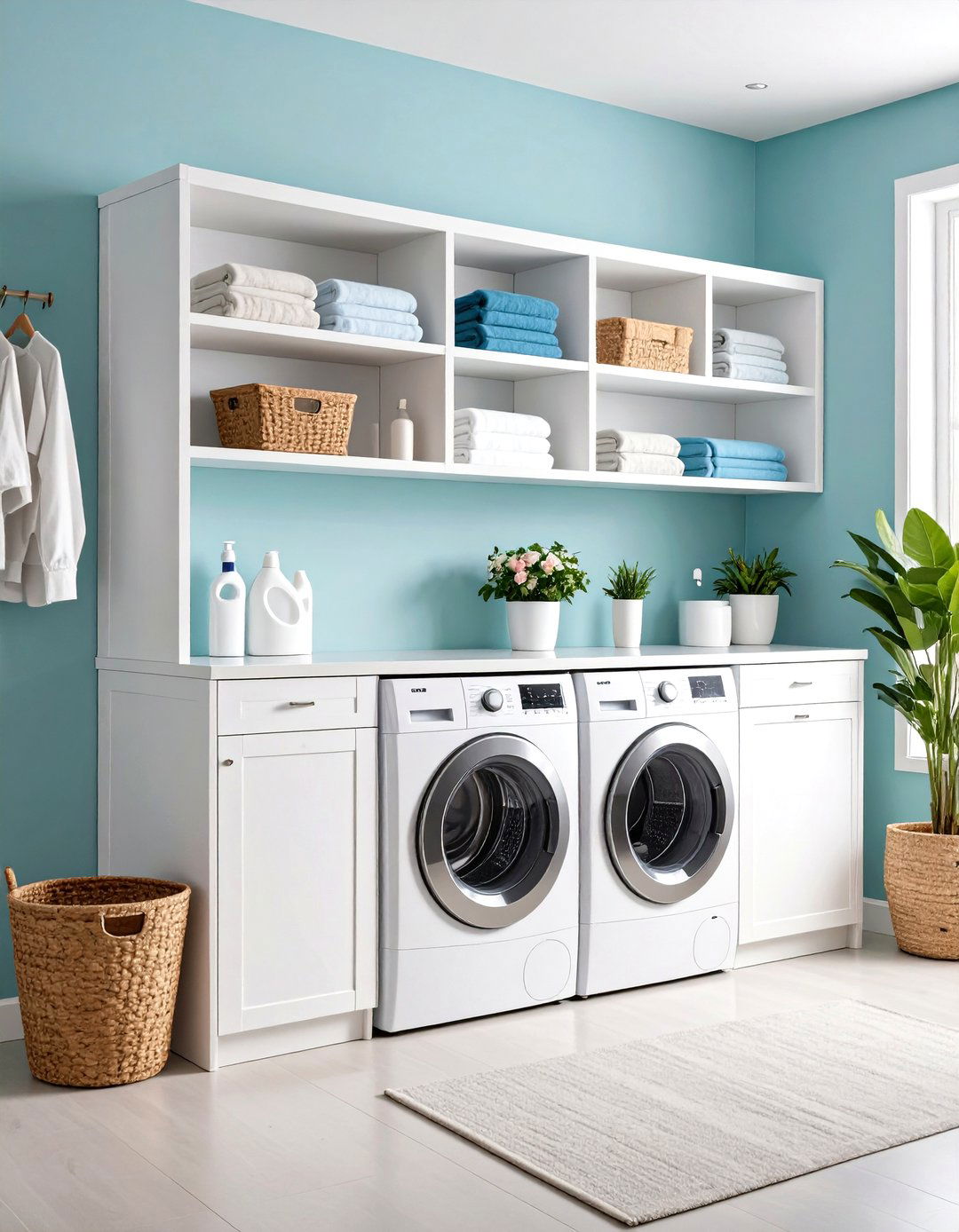 Corner Cabinet Storage with Internal Shelving - 24 Laundry Room Shelving Ideas