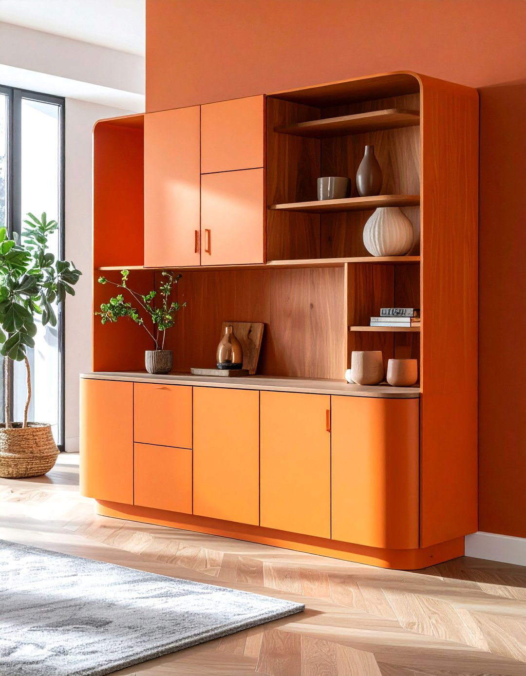 Corner Cabinet with Curved Doors - 24 Corner Cabinet Ideas