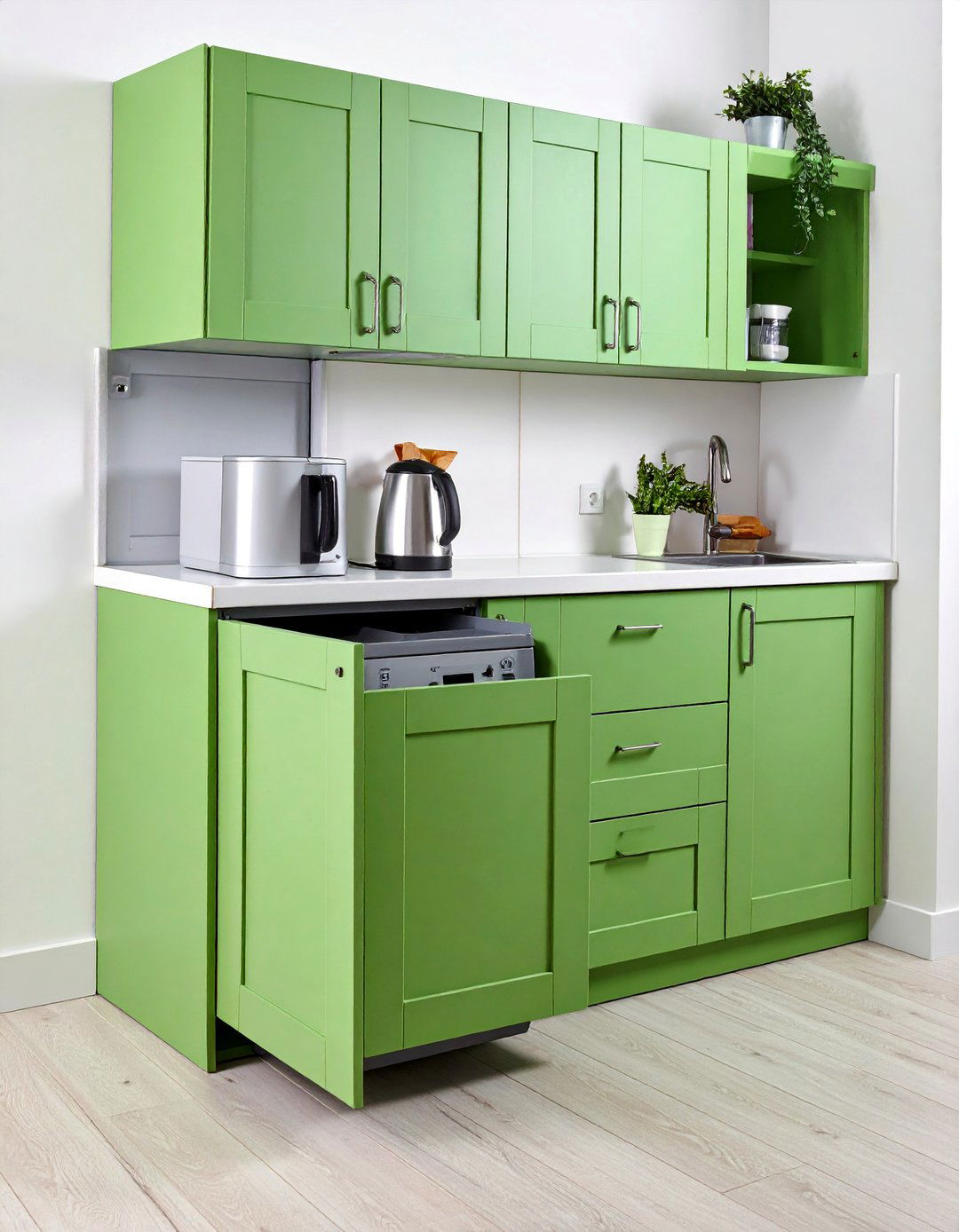Corner Cabinet with Tilt Out Trash Bin - 24 Blind Corner Kitchen Cabinet Ideas