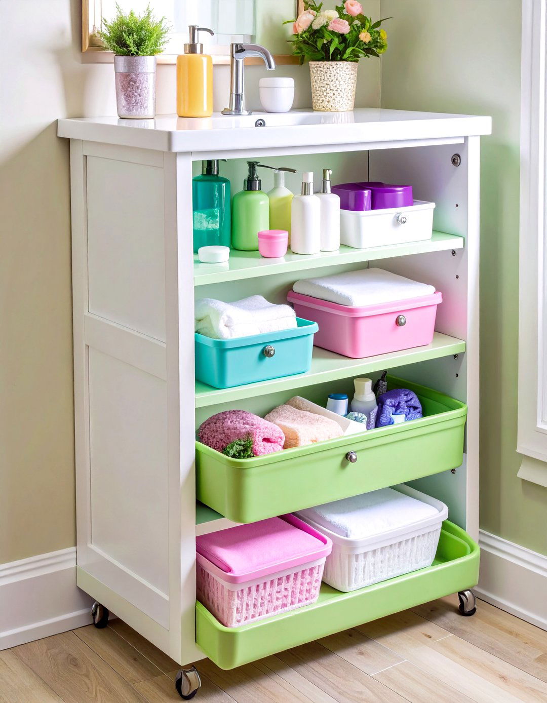 Corner Caddy Solutions - 24 Bathroom Counter Organization Ideas
