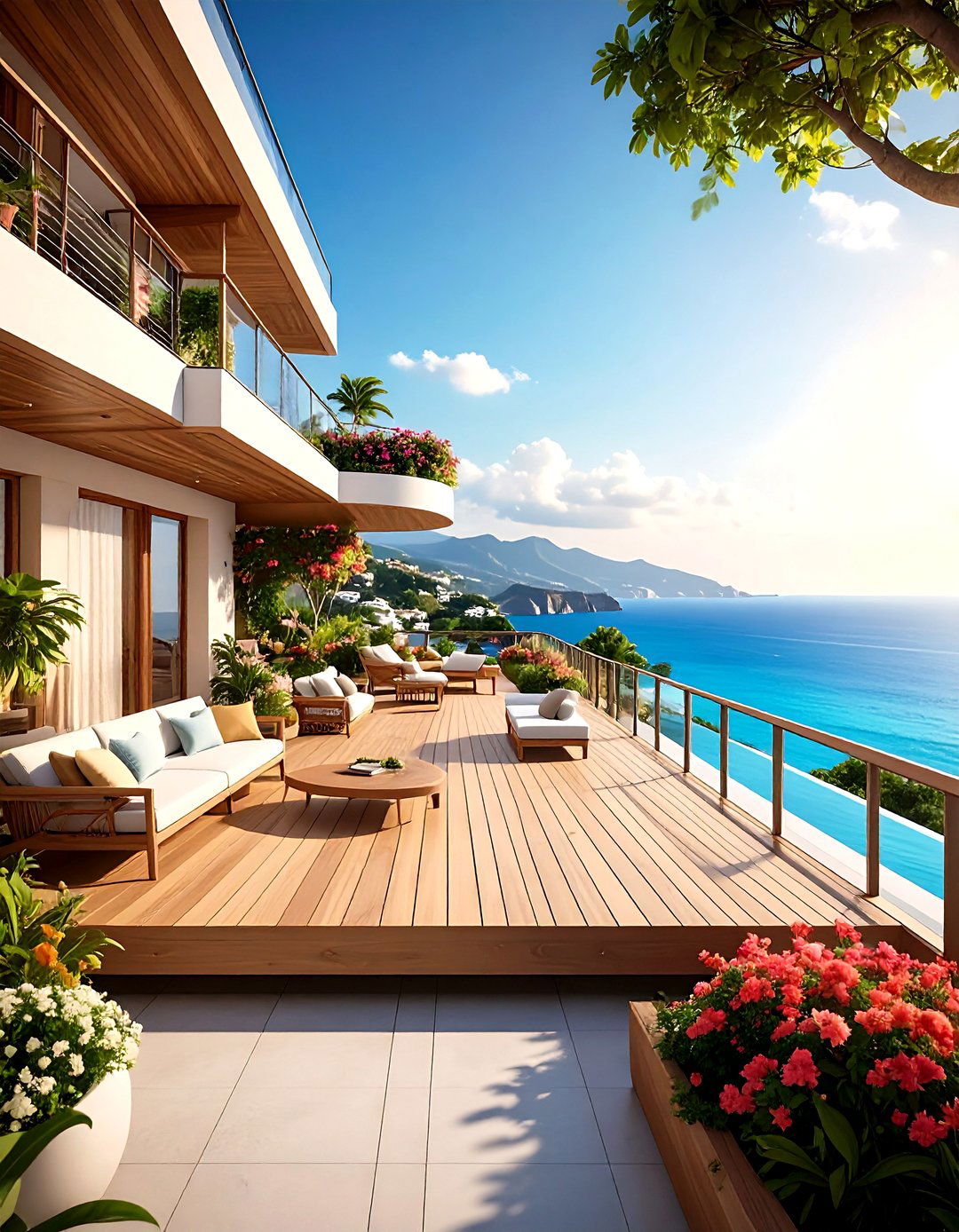 Corner Cantilever Balcony with Wraparound Design - 24 Cantilever Balcony Ideas