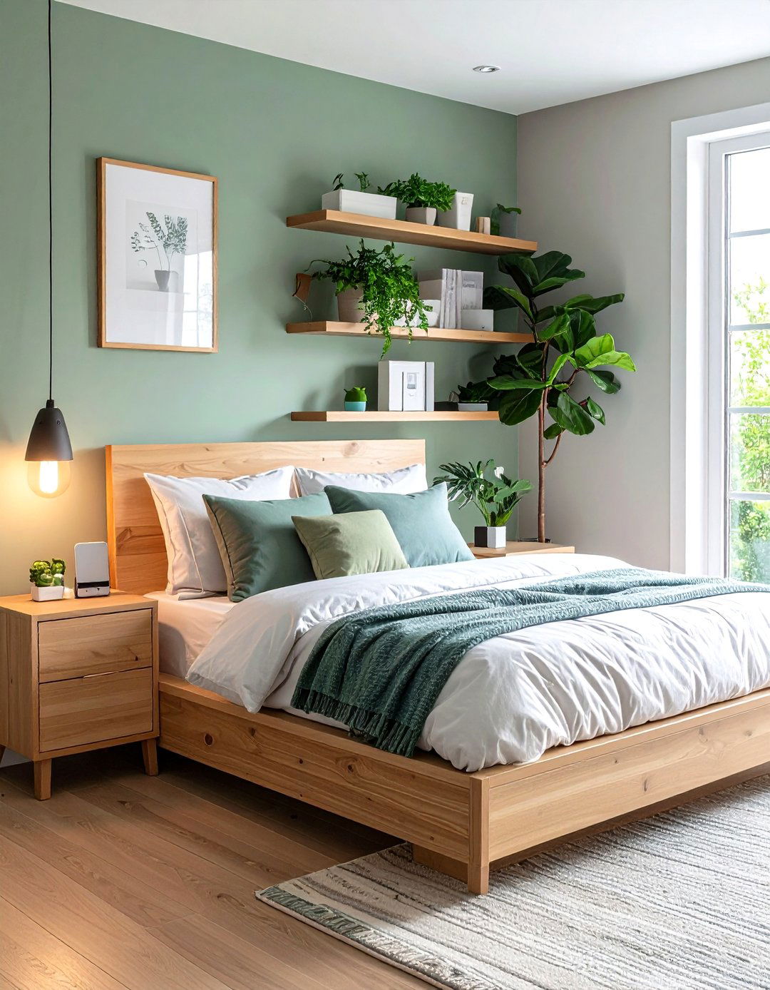 Corner Charging Station with Cord Management - 24 Bedroom Corner Ideas