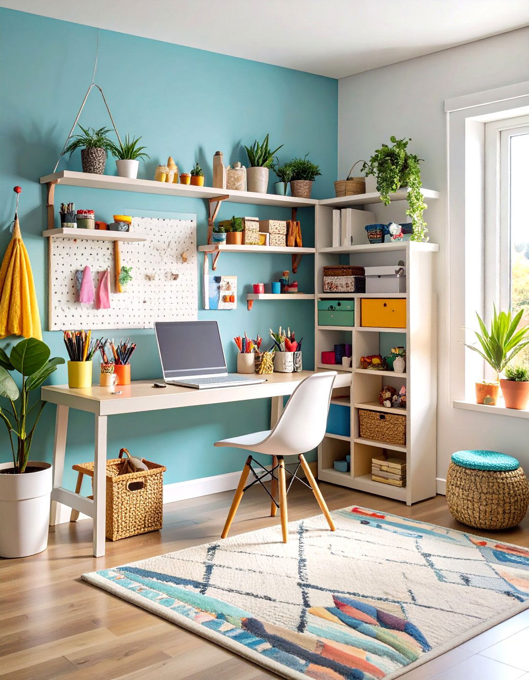 Corner Craft Workspace Design - 24 Small Craft Room Ideas