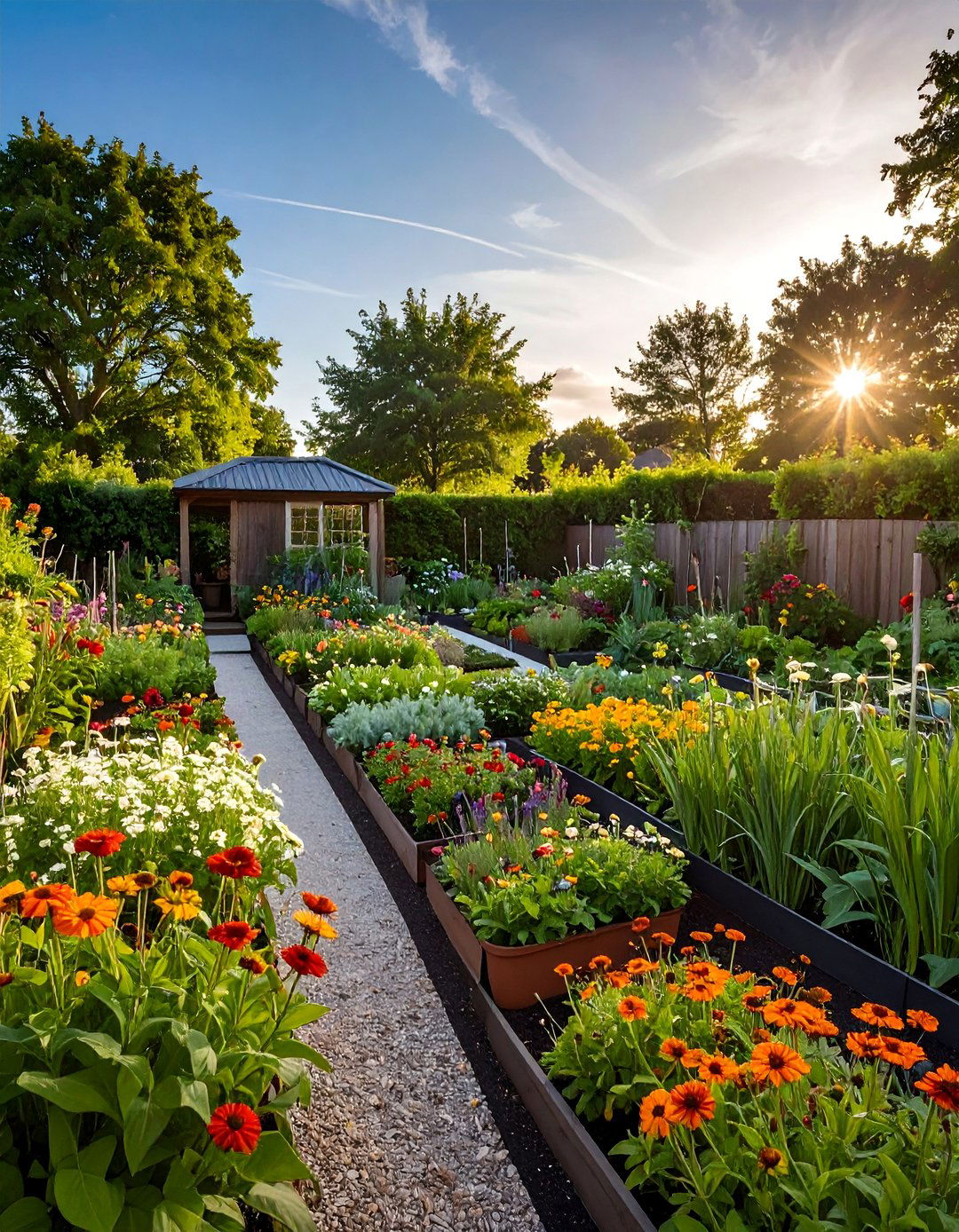 Corner Cutting Garden with Flower Production - 24 Corner Garden Ideas