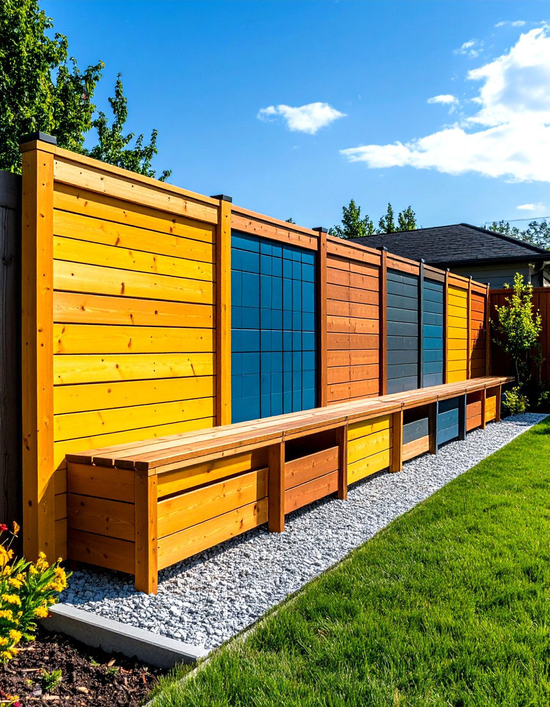Corner Fence With Built In Storage Solutions - 24 Corner Fence Ideas
