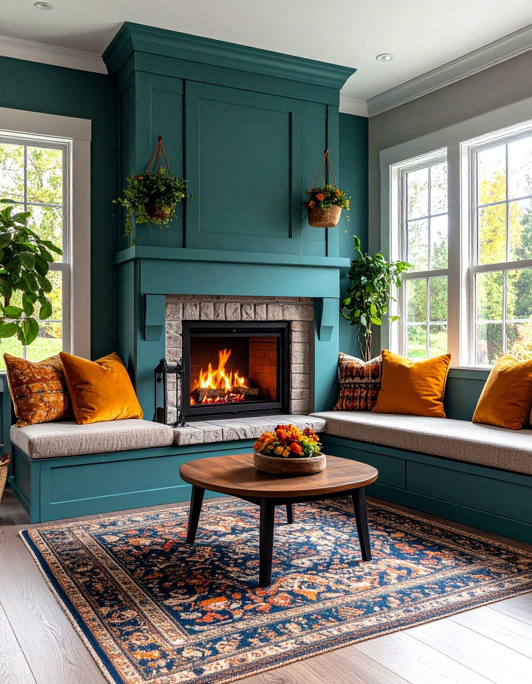 Corner Fireplace with Built in Seating - 24 Corner Gas Fireplace Ideas