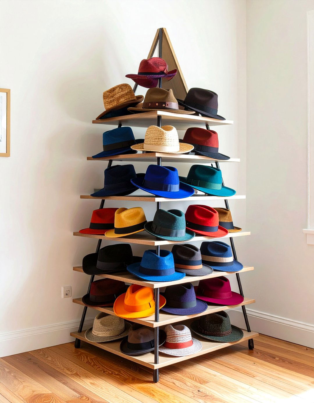 Corner Hat Rack Solution - 24 Hat Rack Ideas